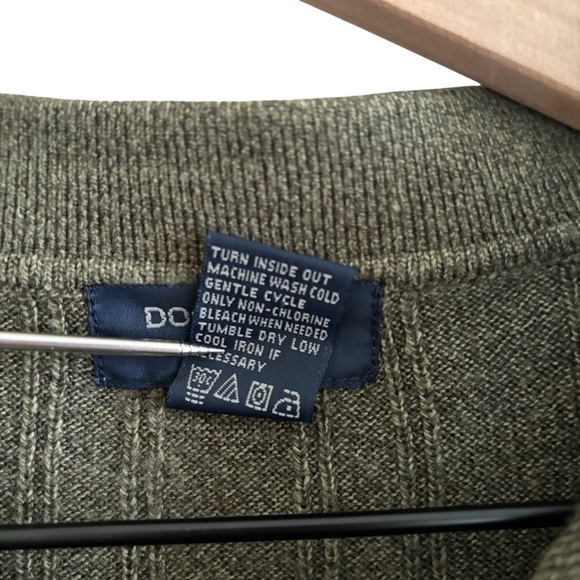 Dockers Olive Knit Polo Sweater Men's Size XL Office Business Casual Pullover - Picture 7 of 14